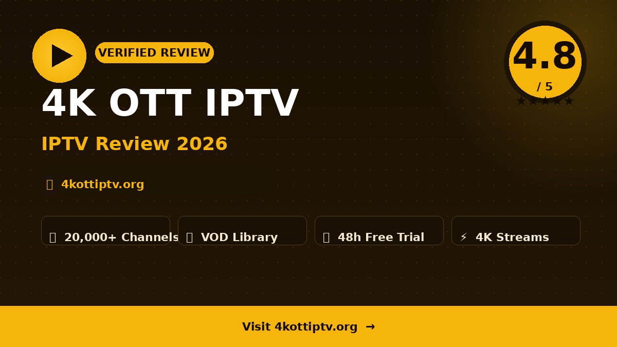 4K OTT IPTV Review 2026
