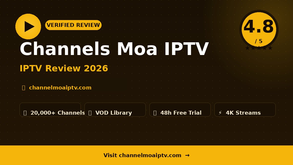 Channels Moa IPTV Review 2026