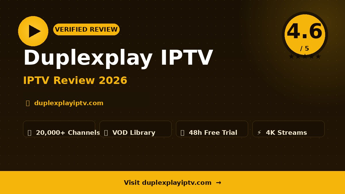 Duplexplay IPTV Review 2026