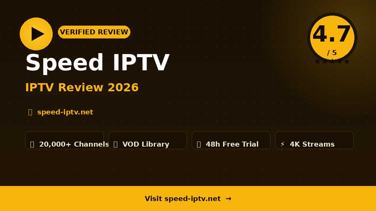 Speed IPTV Review 2026